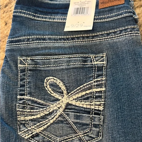 Wallflower Women's Boot Cut Jeans in Classic Blue - Picture 4 of 12